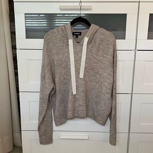 Express- Plush Knit Hooded Sweater